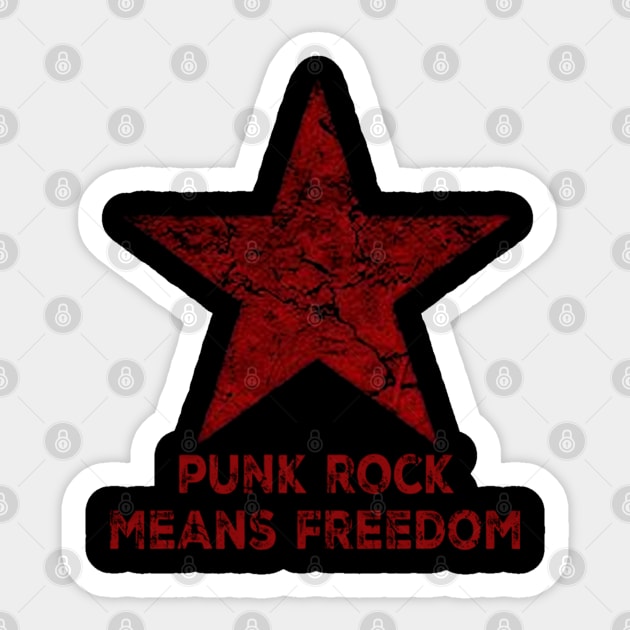 punk rock means freedom Sticker by hany moon